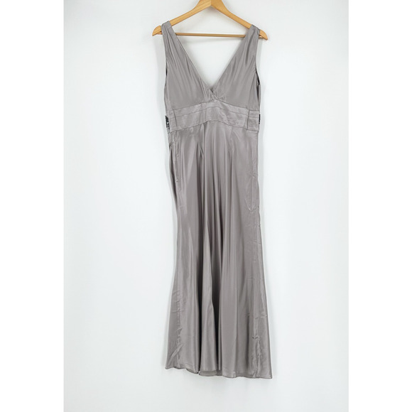 VTG Y2K Newport News Womens 100% Silk Slip Maxi Dress 12 Fairy Whimsy Romantic - Picture 4 of 8